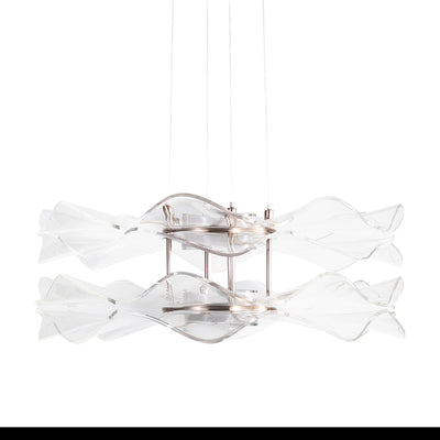 Golden Lighting Vetrina Integrated LED 2-tier Pendant in Light Gold - - Golden Lighting
