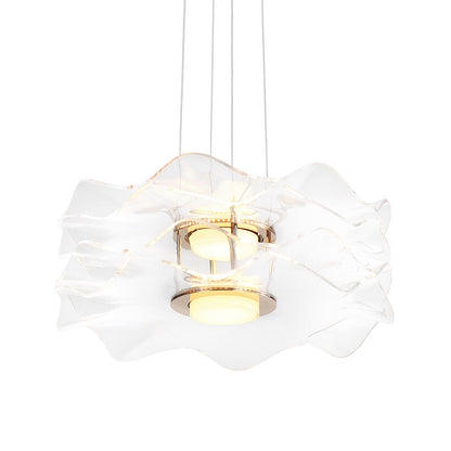 Golden Lighting Vetrina Integrated LED 2-tier Pendant in Light Gold - - Golden Lighting