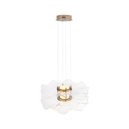 Golden Lighting Vetrina Integrated LED 2-tier Pendant in Light Gold - - Golden Lighting