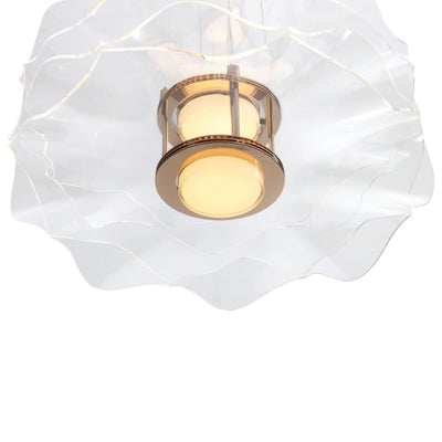 Golden Lighting Vetrina Integrated LED 2-tier Pendant in Light Gold - - Golden Lighting