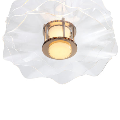 Golden Lighting Vetrina Integrated LED 2-tier Pendant in Light Gold - - Golden Lighting