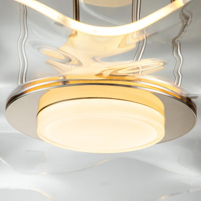 Golden Lighting Vetrina Integrated LED 2-tier Pendant in Light Gold - - Golden Lighting