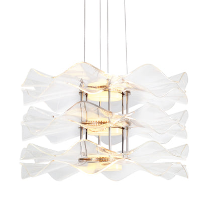 Golden Lighting Vetrina Integrated LED 3-tier Pendant in Light Gold - - Golden Lighting
