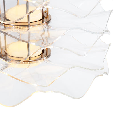 Golden Lighting Vetrina Integrated LED 3-tier Pendant in Light Gold - - Golden Lighting
