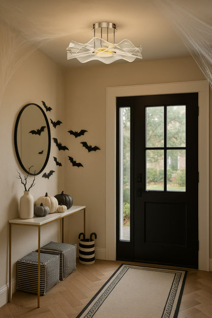 Golden Lighting Vetrina Integrated LED Semi-Flush Mount in Light Gold - - Golden Lighting