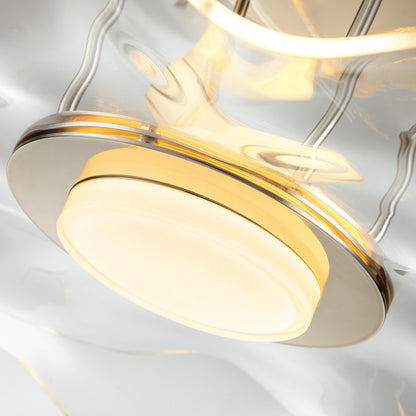 Golden Lighting Vetrina Integrated LED Semi-Flush Mount in Light Gold - - Golden Lighting