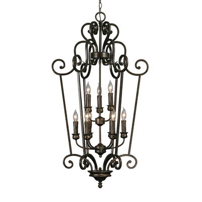 Heartwood 9-light Pendant in Burnt Sienna - Golden Lighting