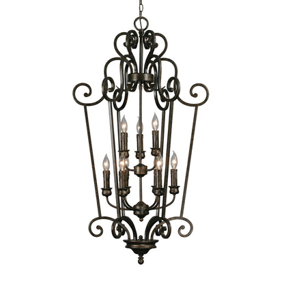 Heartwood 9-light Pendant in Burnt Sienna