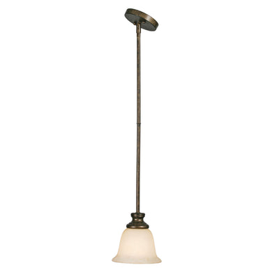 Heartwood 1-light Pendant in Burnt Sienna, alternate view - Golden Lighting