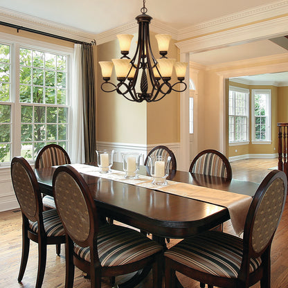 Torbellino 9-light Chandelier in Cordoban Bronze