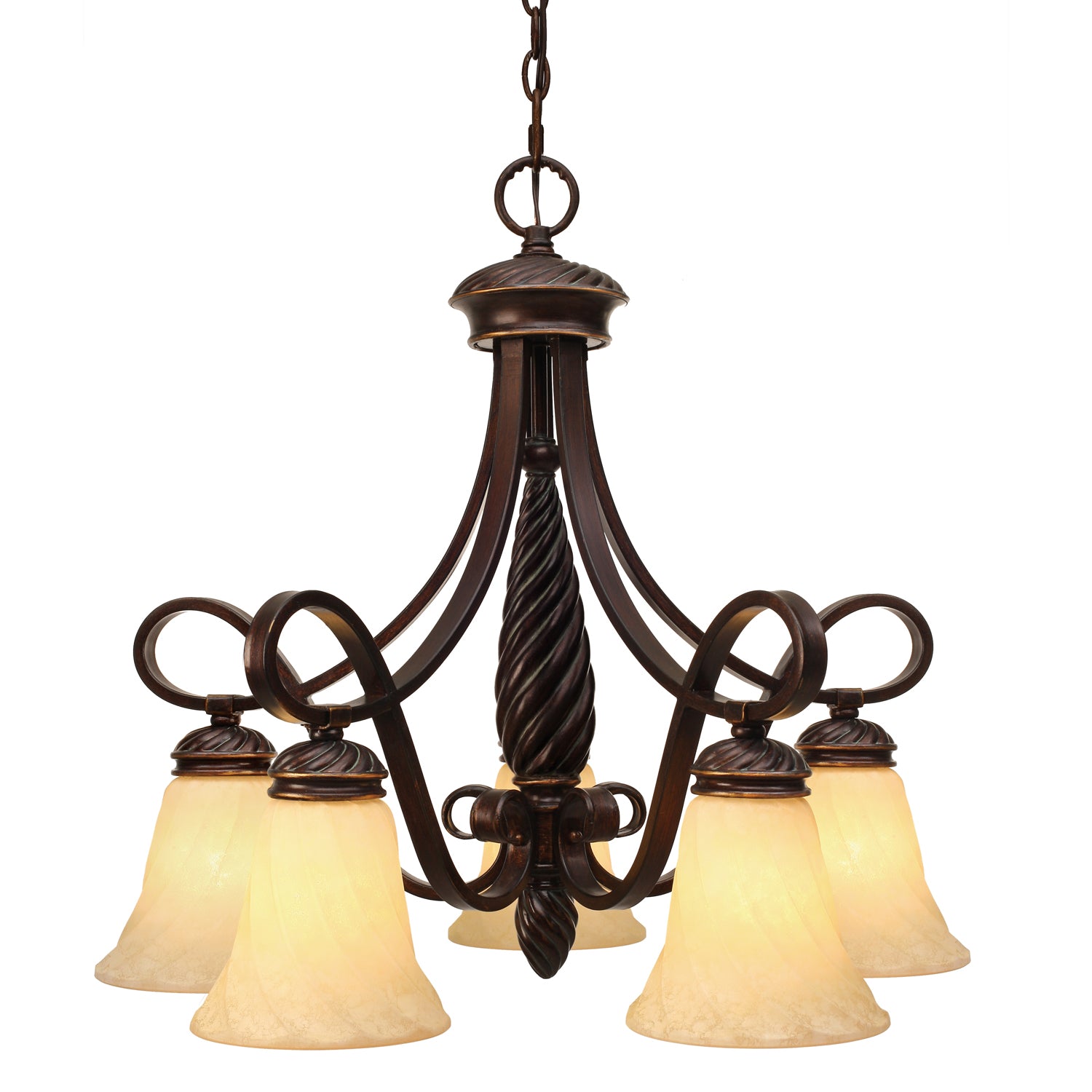 Torbellino 5-light Chandelier in Cordoban Bronze