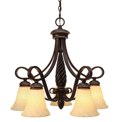 Torbellino 5-light Chandelier in Cordoban Bronze