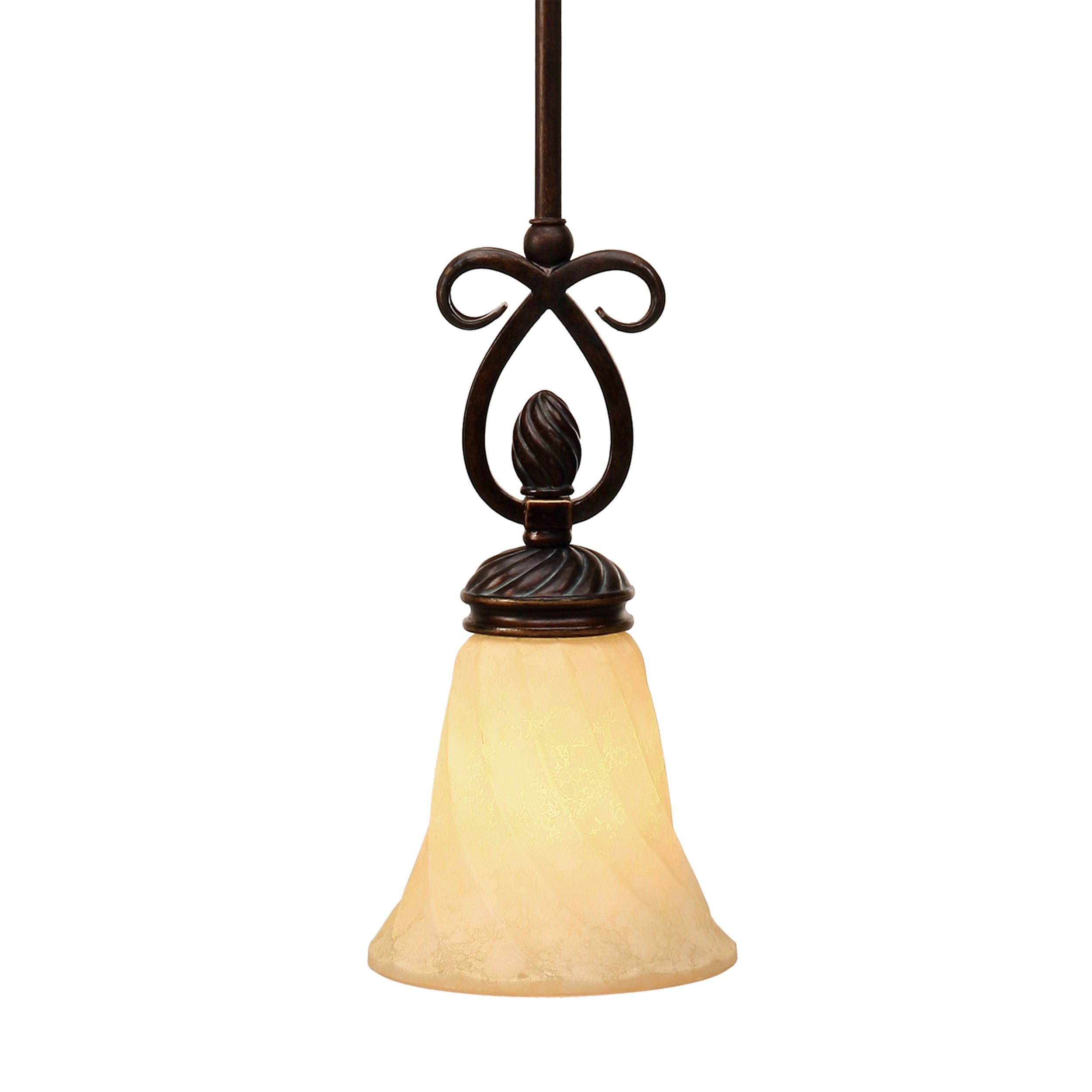 Wry Lighting Torbellino 1-light Pendant in Cordoban Bronze - - Golden Lighting