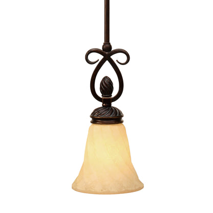Wry Lighting Torbellino 1-light Pendant in Cordoban Bronze - - Golden Lighting