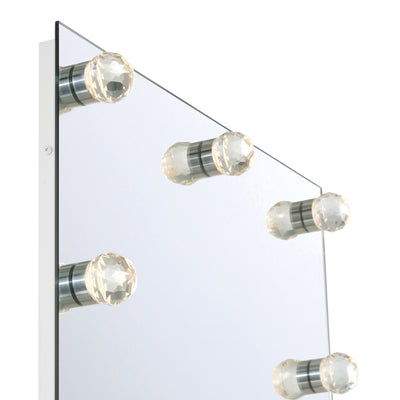 Starlight LED 24in Mirror with Clear Acrylic Globe Diffusers