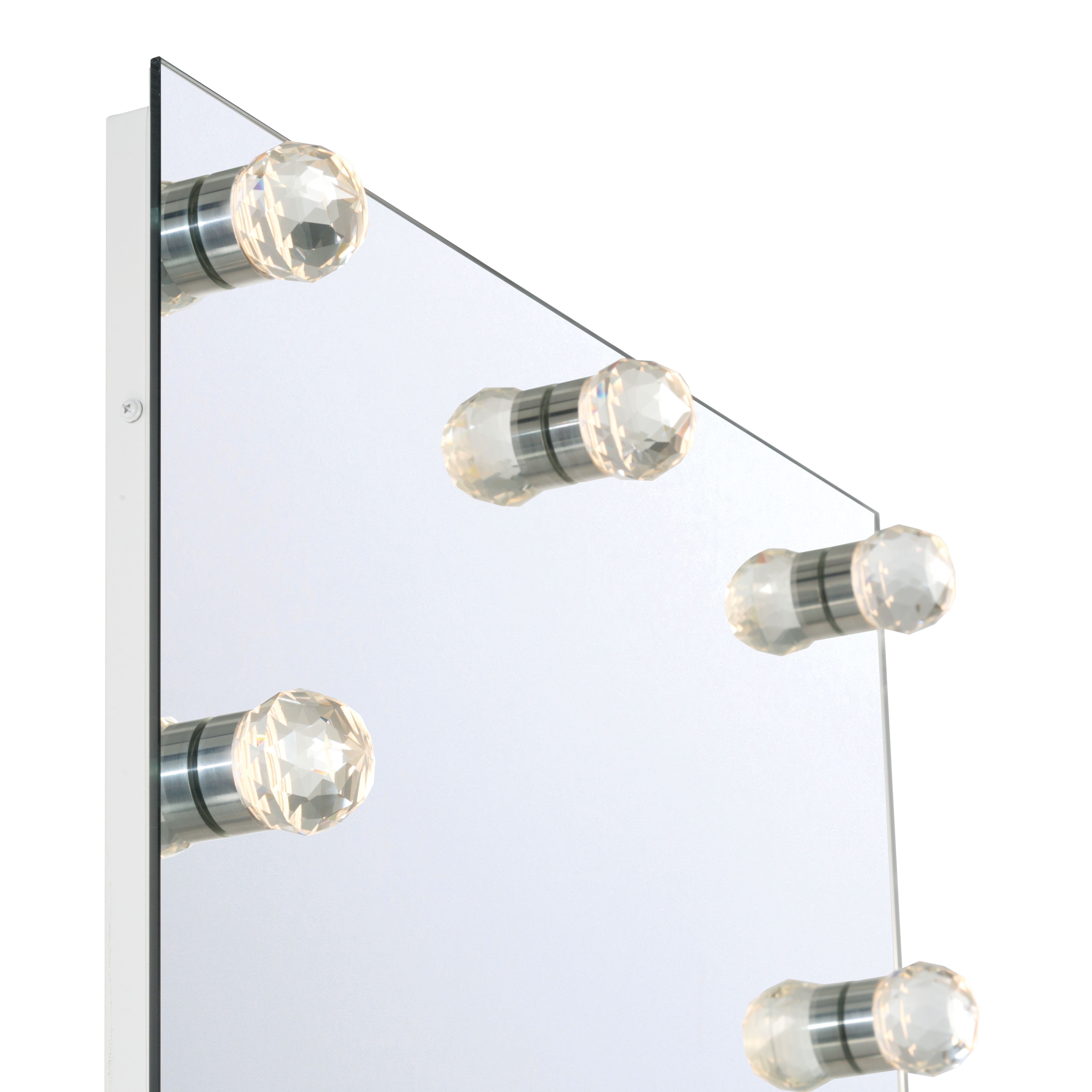 Starlight LED 24in Mirror with Clear Acrylic Globe Diffusers