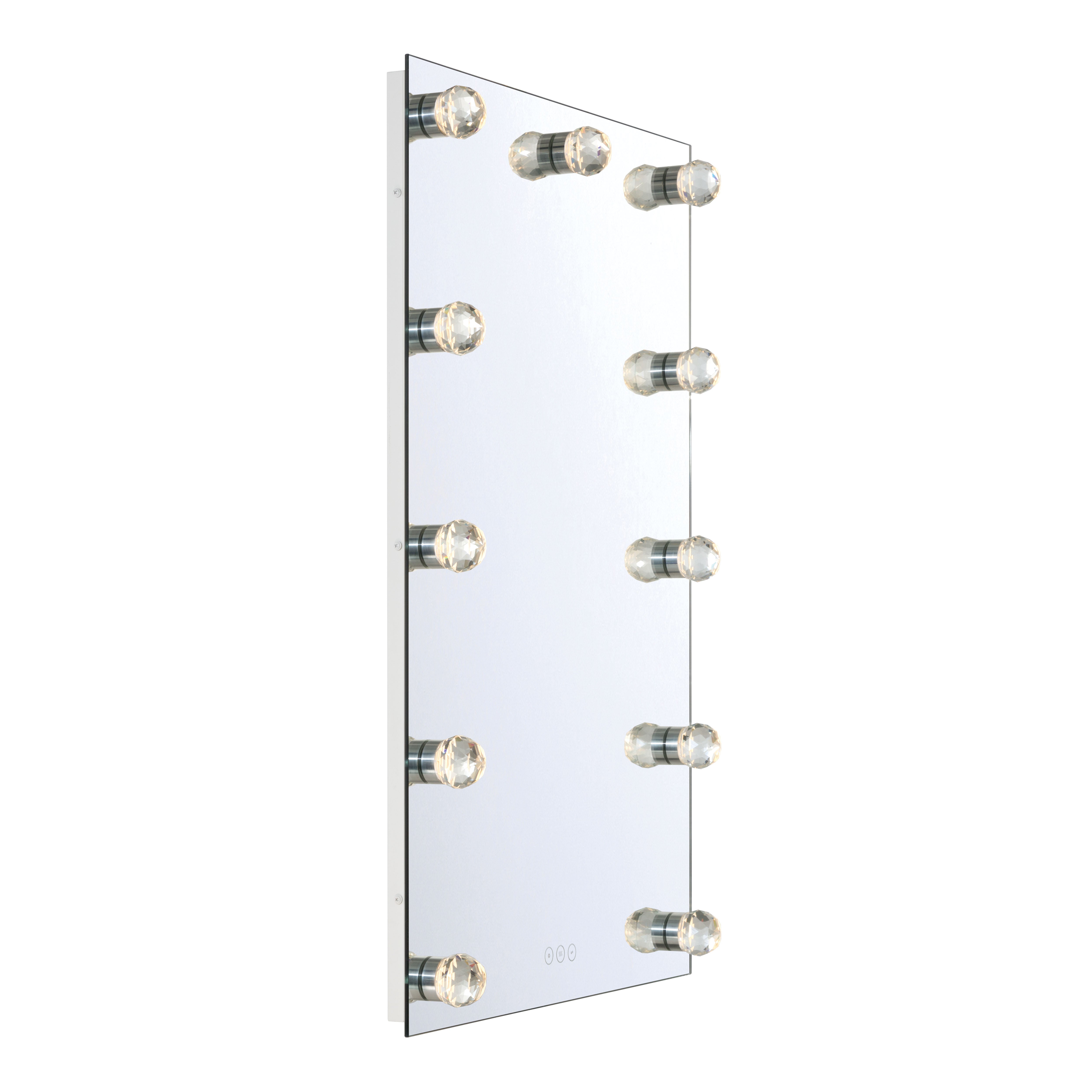 Starlight LED 24in Mirror with Cut Crystal Ball Diffusers
