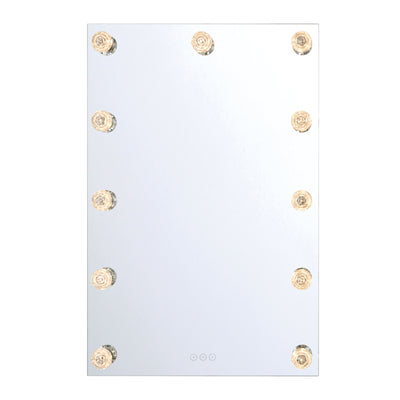 Starlight LED Mirror - Clear Acrylic Rose / 24”W x 36"H - Golden Lighting