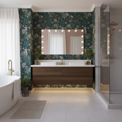 Starlight LED 48in Mirror with Clear Acrylic Globe Diffusers