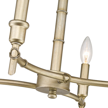 Golden Lighting Cambay 4-light Semi-Flush Mount in White Gold - - Golden Lighting