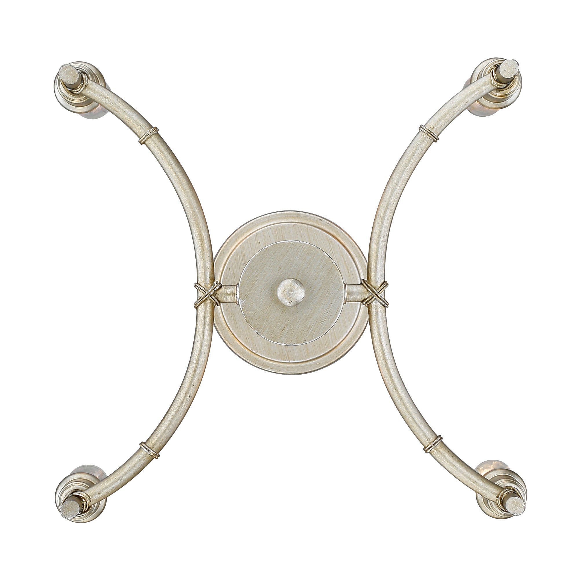 Golden Lighting Cambay 4-light Semi-Flush Mount in White Gold - - Golden Lighting