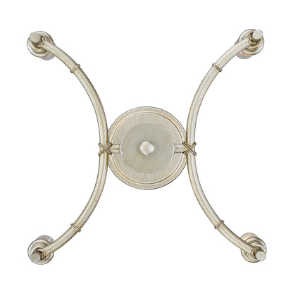 Golden Lighting Cambay 4-light Semi-Flush Mount in White Gold - - Golden Lighting