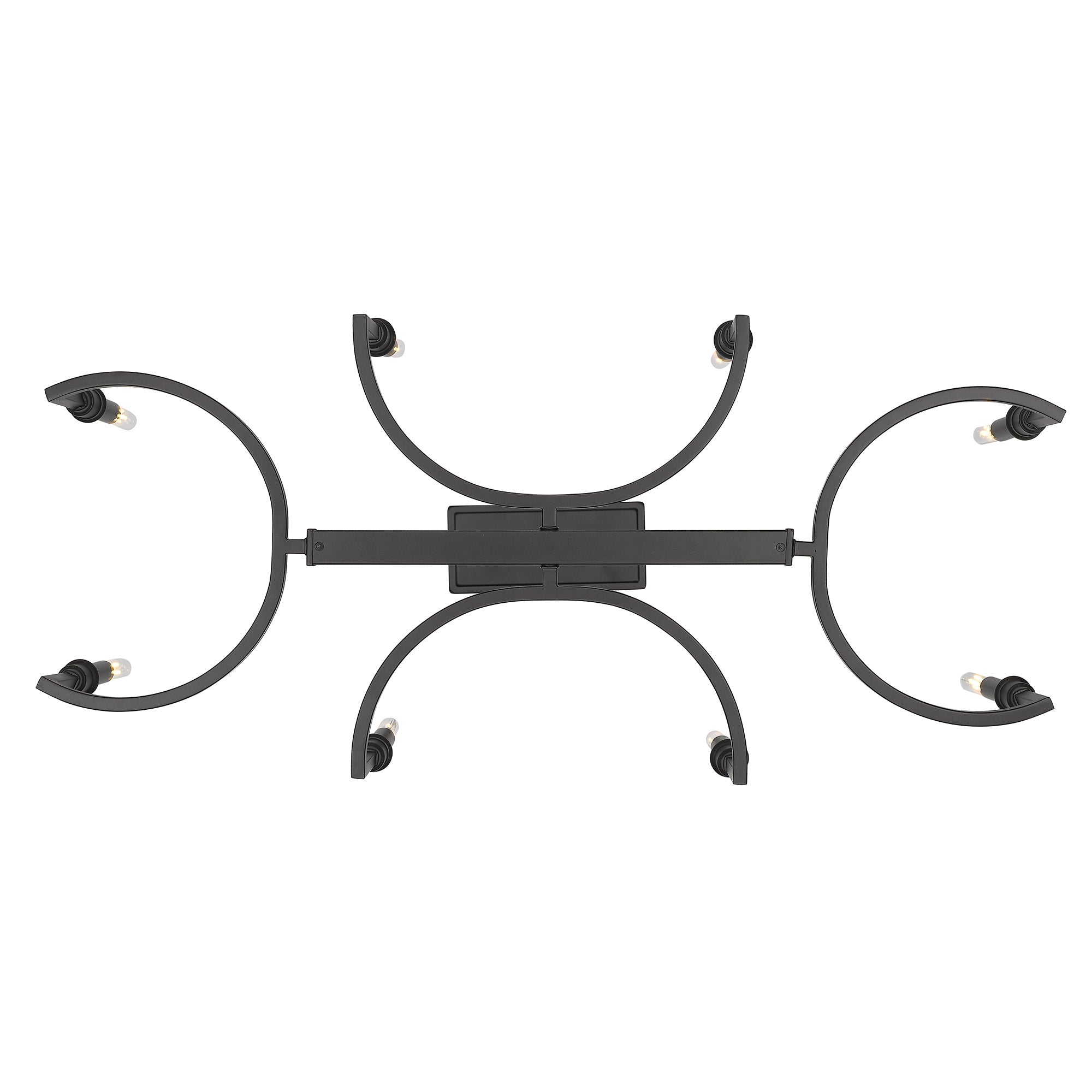 Golden Lighting Ellyn 8-light Island Light in Matte Black - - Golden Lighting
