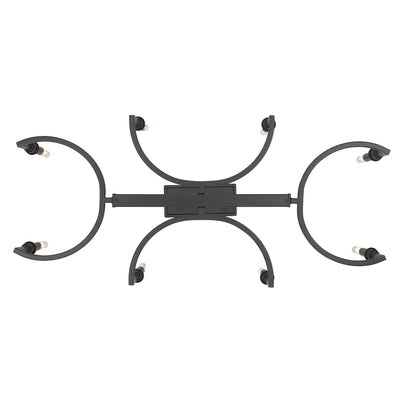 Golden Lighting Ellyn 8-light Island Light in Matte Black - - Golden Lighting