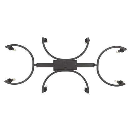 Golden Lighting Ellyn 8-light Island Light in Matte Black - - Golden Lighting