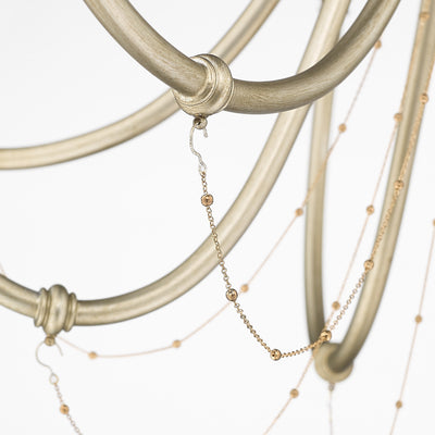 Golden Lighting Kamila 8-light Chandelier in White Gold - - Golden Lighting