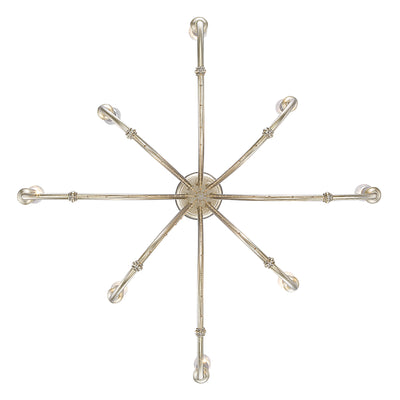 Golden Lighting Kamila 8-light Chandelier in White Gold - - Golden Lighting