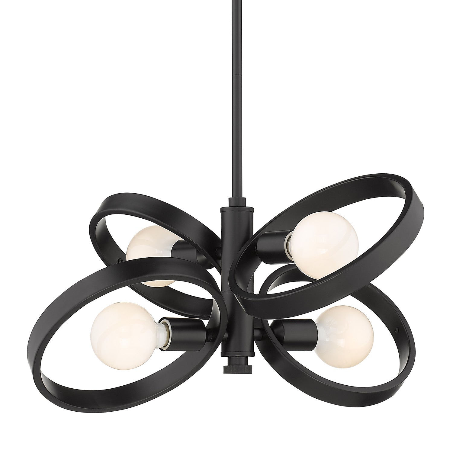 Sloane 4-Light Chandelier in Black - - Golden Lighting