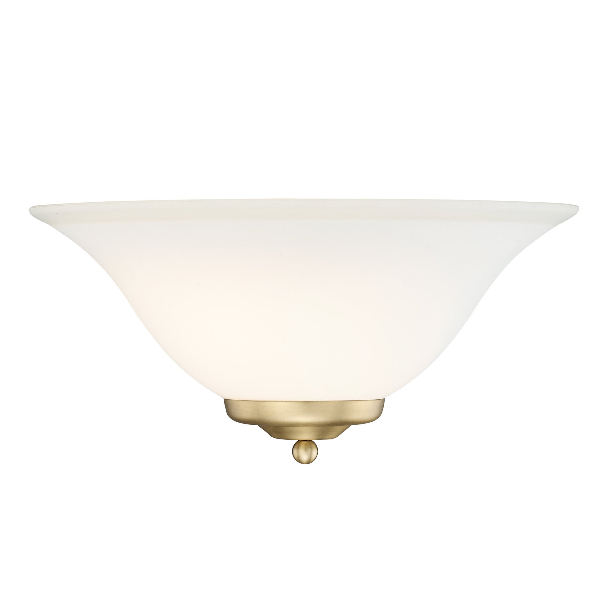 Multi-Family 1 Light Wall Sconce in Brushed Champagne Bronze with Opal Glass Shade - Brushed Champagne Bronze / Opal / White - Golden Lighting