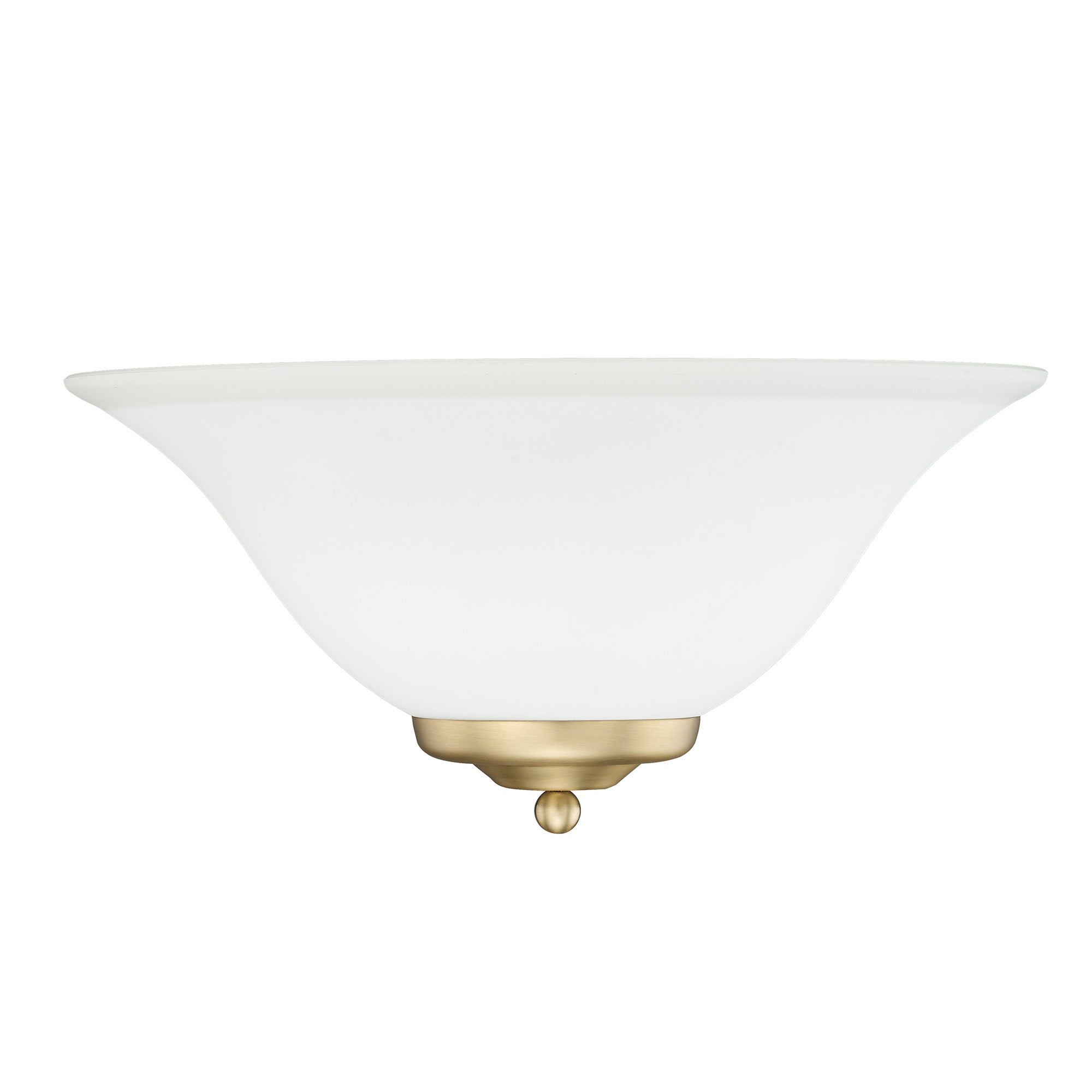 Multi-Family 1 Light Wall Sconce in Brushed Champagne Bronze with Opal Glass Shade - - Golden Lighting