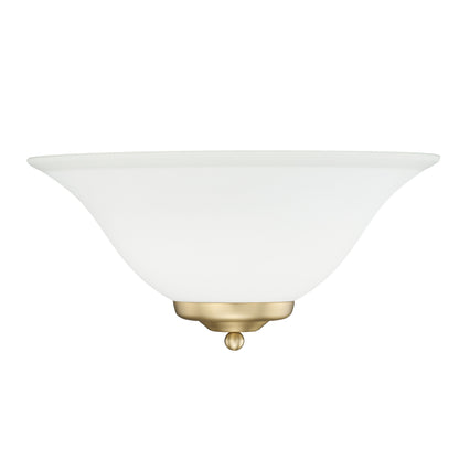 Multi-Family 1 Light Wall Sconce in Brushed Champagne Bronze with Opal Glass Shade - - Golden Lighting