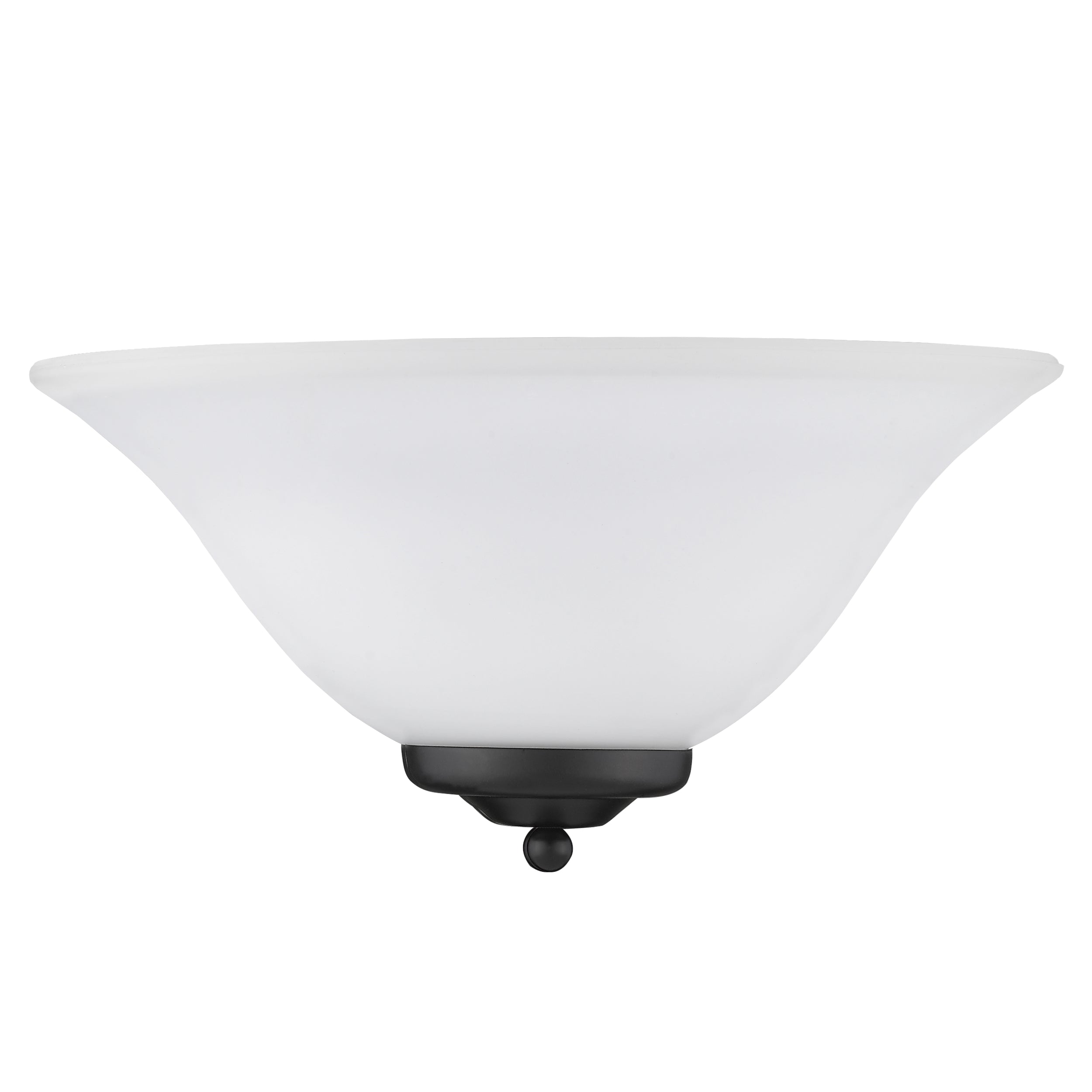 Multi-Family 1 Light Wall Sconce in Matte Black with Opal Glass - Matte Black / Opal / White - Golden Lighting