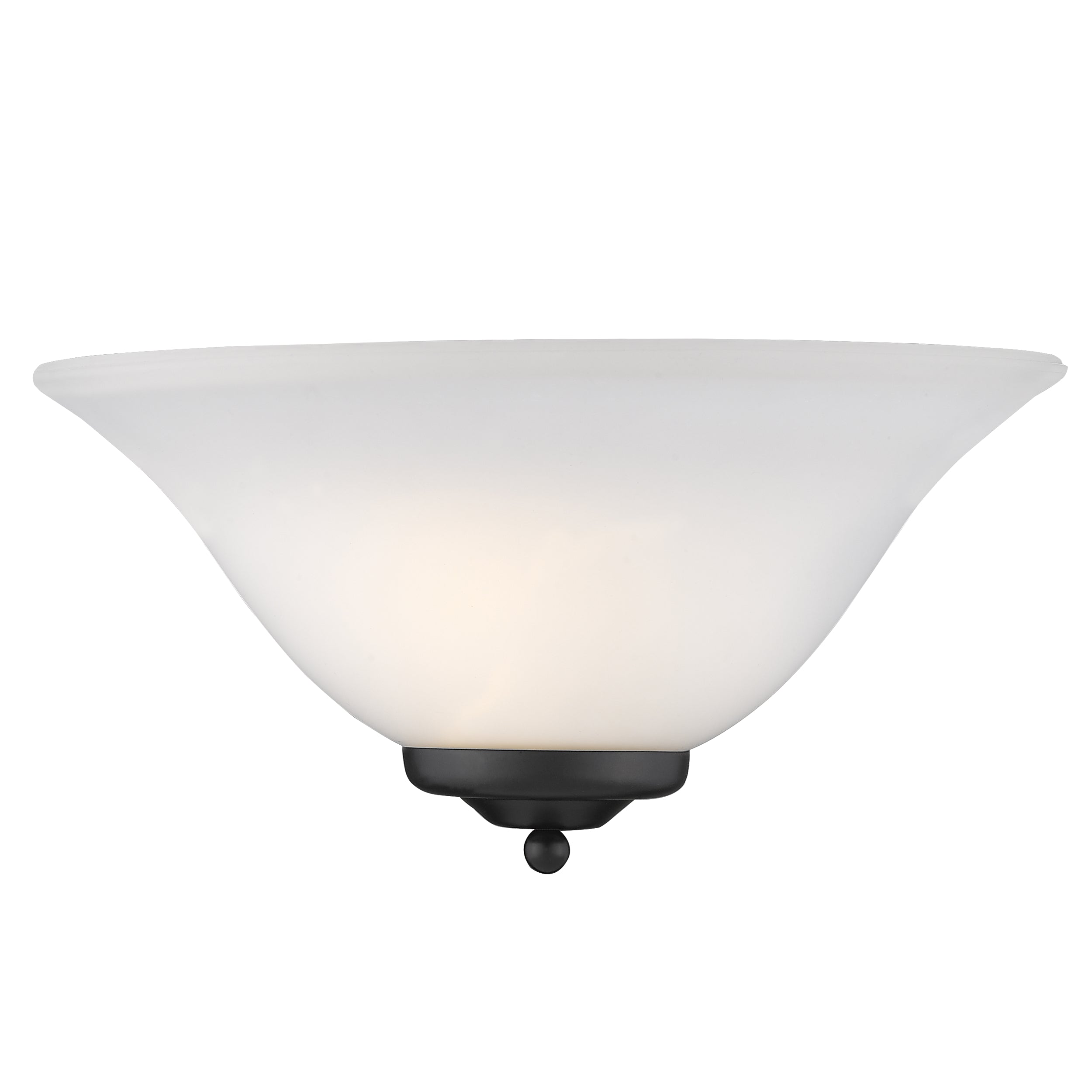 Multi-Family 1 Light Wall Sconce in Matte Black with Opal Glass - - Golden Lighting