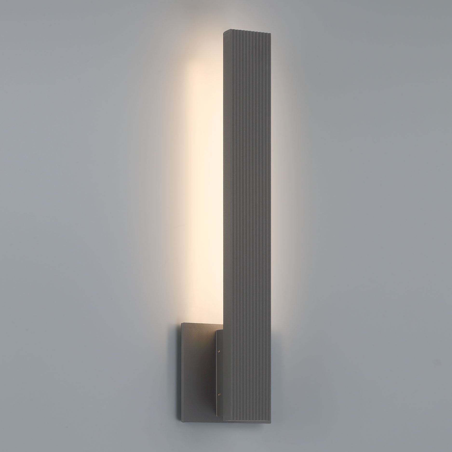 Golden Lighting Enso Integrated LED 18" Outdoor Wall in Smooth Grey - - Golden Lighting