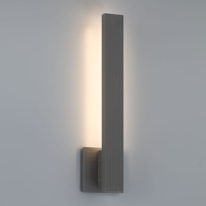 Golden Lighting Enso Integrated LED 18" Outdoor Wall in Smooth Grey - - Golden Lighting