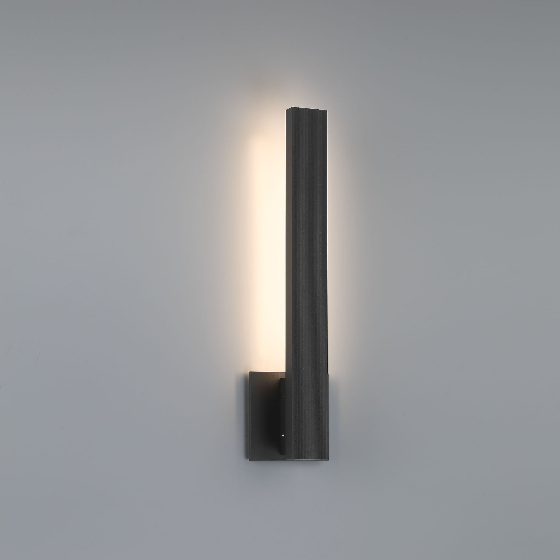 Golden Lighting Enso Integrated LED 18" Outdoor Wall in Textured Black - - Golden Lighting