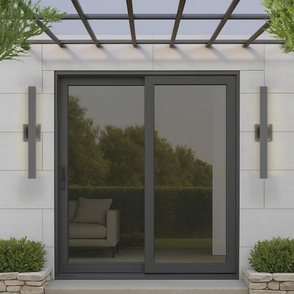 Golden Lighting Enso Integrated LED 24" Outdoor Wall in Smooth Grey - - Golden Lighting