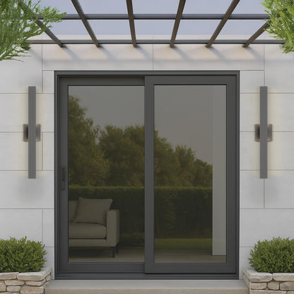 Golden Lighting Enso Integrated LED 24" Outdoor Wall in Smooth Grey - Default Title - Golden Lighting