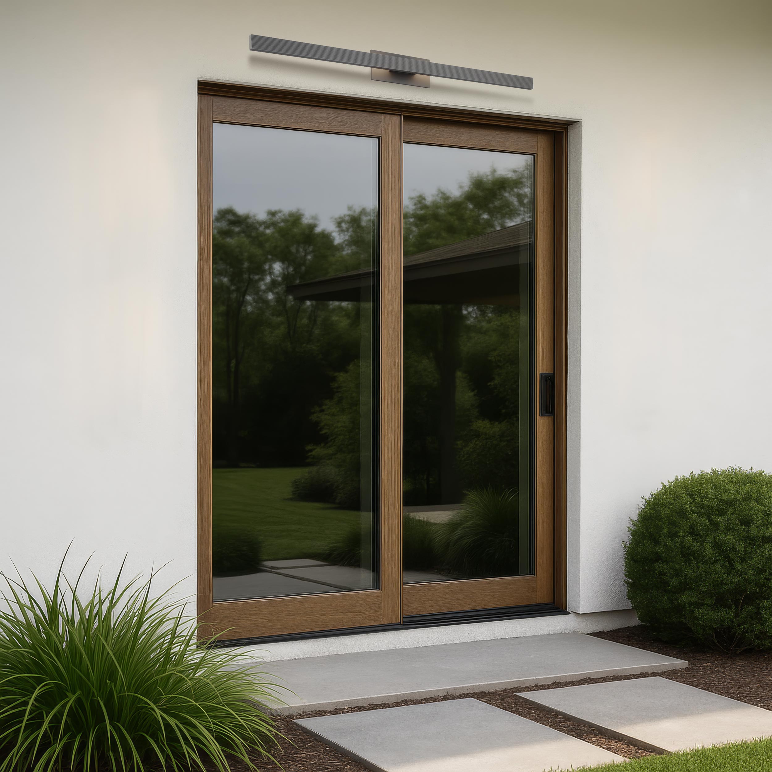 Golden Lighting Enso Integrated LED 51" Outdoor Wall in Smooth Grey