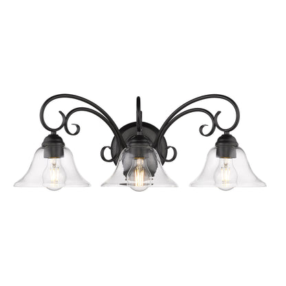 Homestead 3-light Vanity in Matte Black