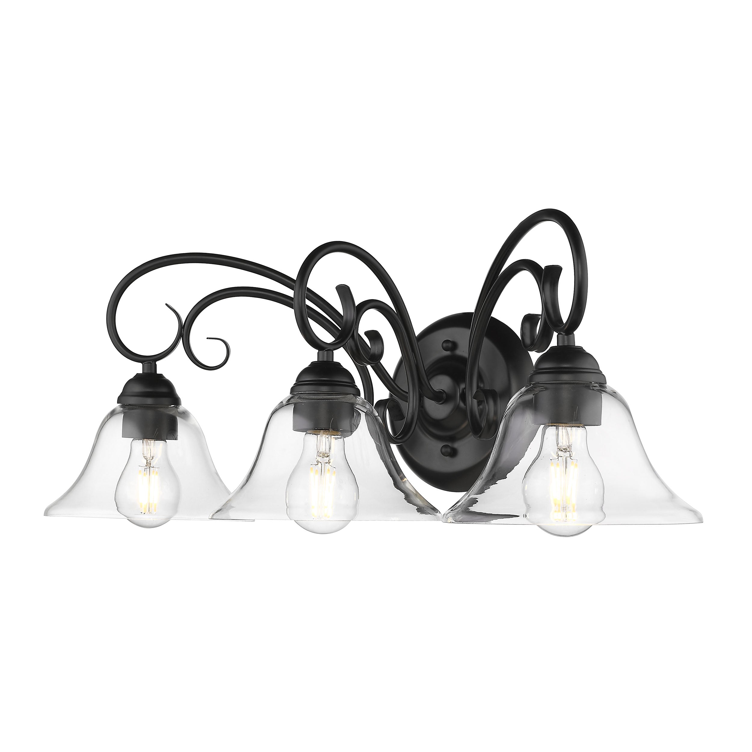 Homestead 3-light Vanity in Matte Black
