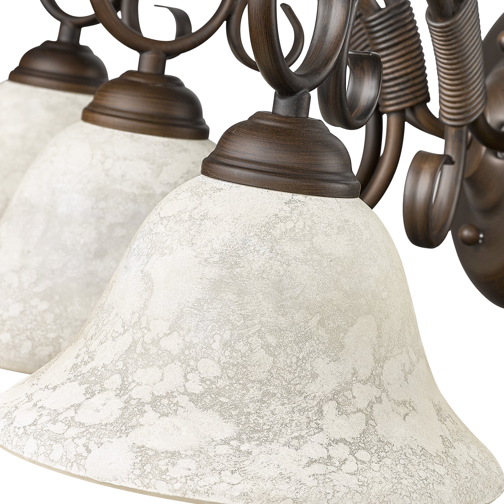 Homestead 3-light Vanity in Rubbed Bronze and Tea Stone Glass