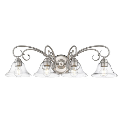 Homestead 4-light Vanity in Pewter - Golden Lighting
