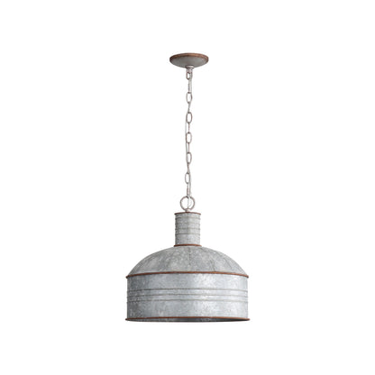 Tinsmith 1-light Pendant in Aged Galvanized Steel