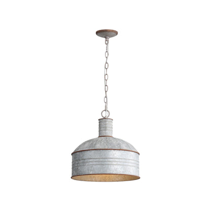 Tinsmith 1-light Pendant in Aged Galvanized Steel