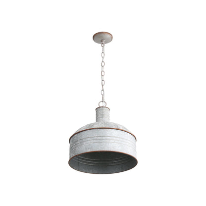 Tinsmith 1-light Pendant in Aged Galvanized Steel